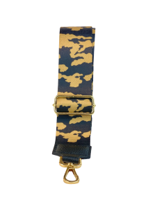 Tracolla Camouflage Nero Giallo - Queen Belt