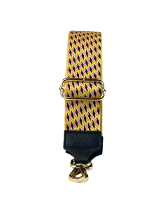 Tracolla gialla nera rombi - Queen Belt