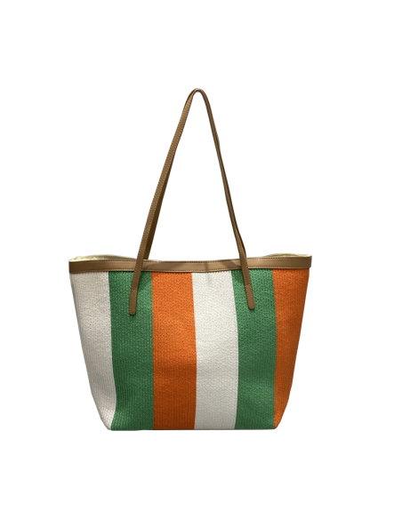 Borsa mare tote in canvas con cappello coordinato