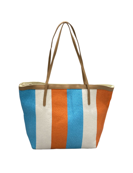 Borsa mare tote in canvas con cappello coordinato