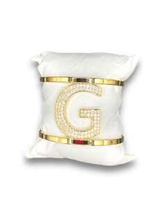 Bracciale rigido con iniziale in strass 2