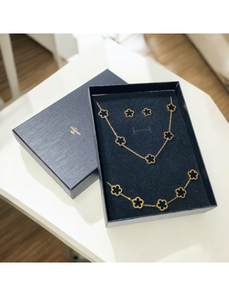 Parure collana orecchini bracciale Flower Royal