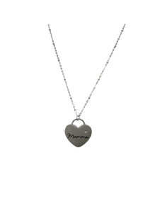 Collana pendente cuore con strass 2