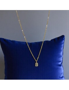 Collana lettera con cristalli 2