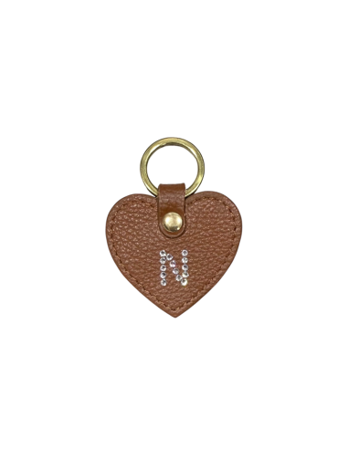 Portachiavi a cuore con lettera...