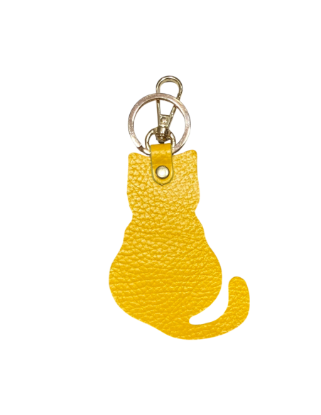 Portachiavi in pelle a forma di Gatto