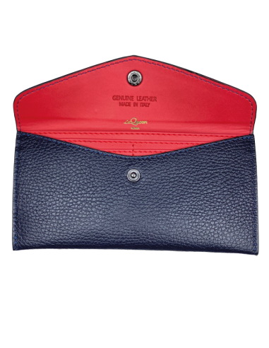 Portafoglio slim in pelle con interno...