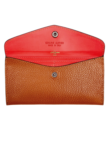 Portafoglio slim in pelle con interno...