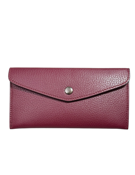 Portafoglio slim in pelle con interno rosso personalizzabile