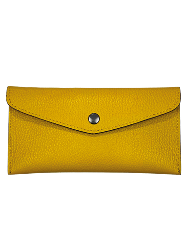 Portafoglio slim in pelle con interno...