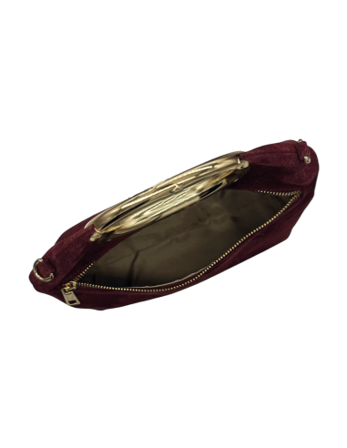 Borsa camoscio manico anello