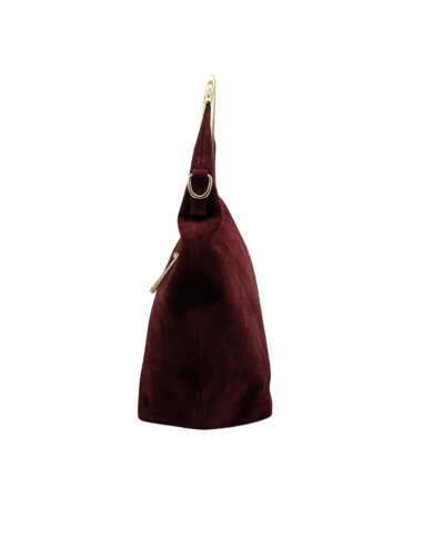 Borsa camoscio manico anello