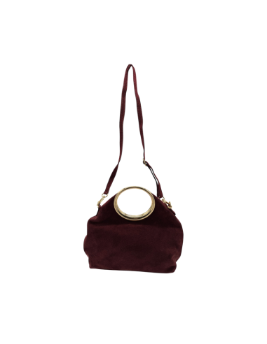 Borsa camoscio manico anello