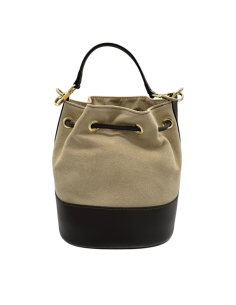 Borsa secchiello in pelle e camoscio 2