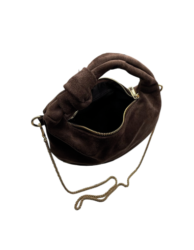 Borsa in Camoscio con Manico a nodo