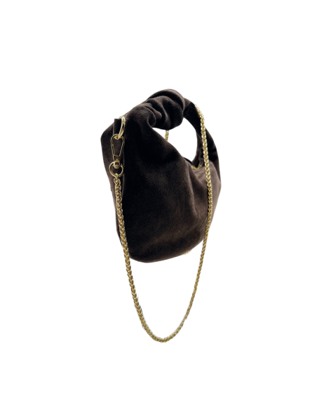 Borsa in Camoscio con Manico a nodo
