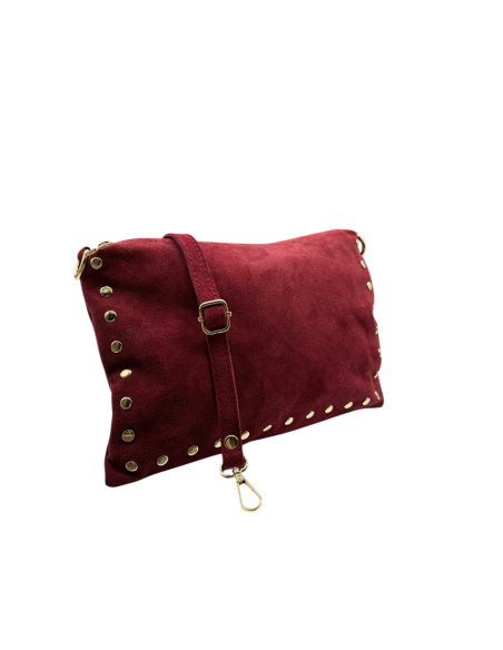 Pochette camoscio e borchie