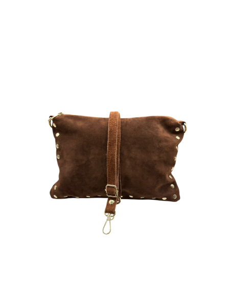 Pochette camoscio e borchie
