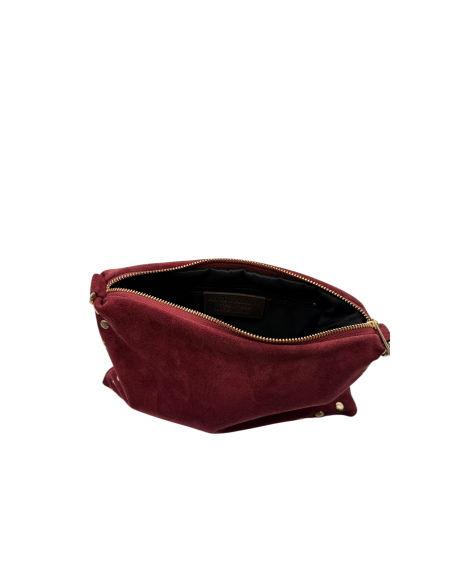 Pochette camoscio e borchie