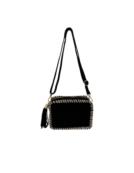 Borsa in camoscio con tracolla