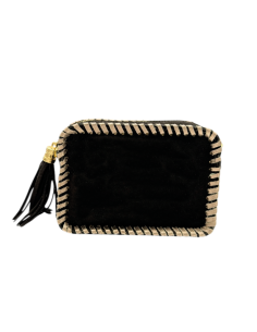 Borsa in camoscio con tracolla