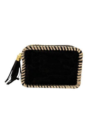 Borsa in camoscio con tracolla