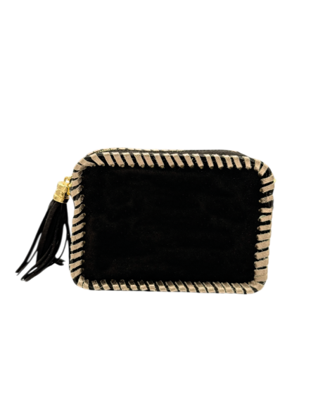 Borsa in camoscio con tracolla