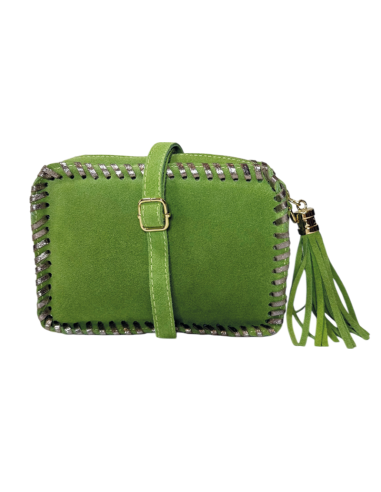 Borsa in camoscio con tracolla