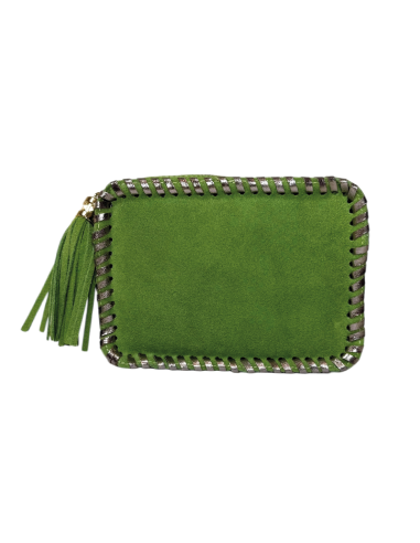 Borsa in camoscio con tracolla