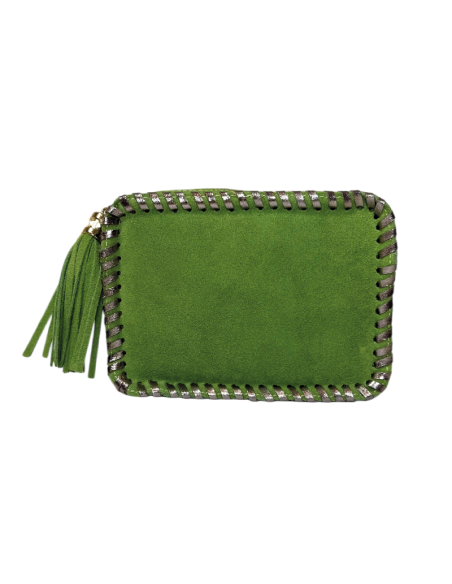 Borsa in camoscio con tracolla