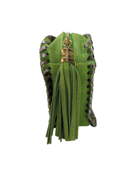 Borsa in camoscio con tracolla