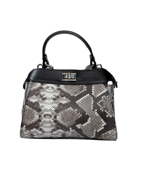 Borsa effetto pitone baulotto