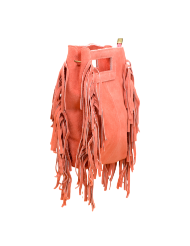 Borsa in camoscio con frange