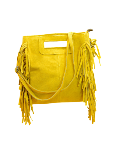 Borsa in camoscio con frange