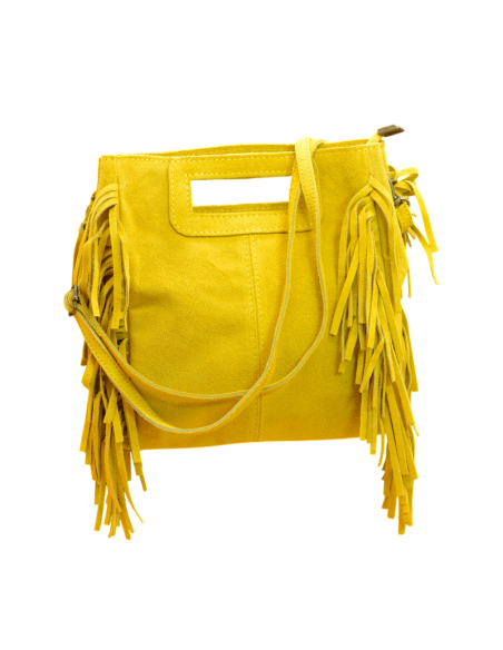 Borsa in camoscio con frange