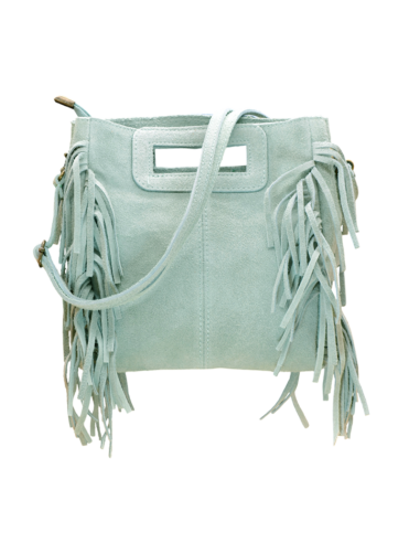 Borsa in camoscio con frange