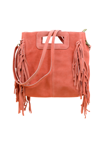 Borsa in camoscio con frange