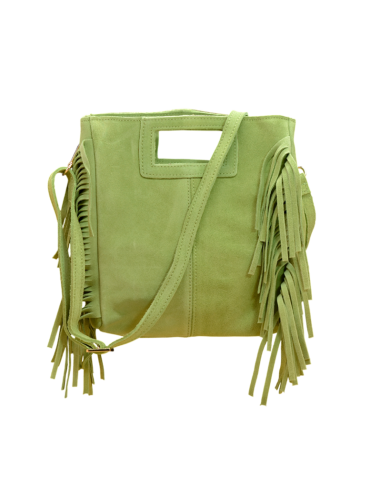 Borsa in camoscio con frange