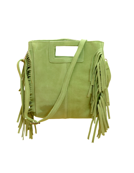 Borsa in camoscio con frange