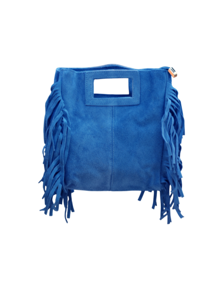 Borsa in camoscio con frange