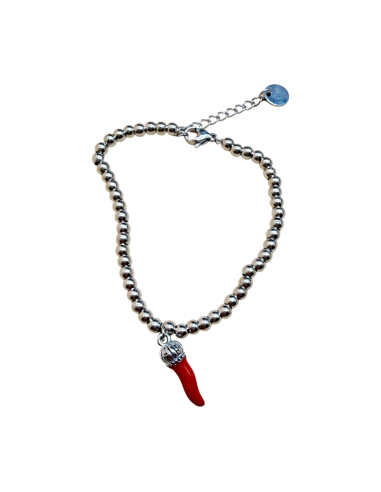 Bracciale con cornetto portafortuna