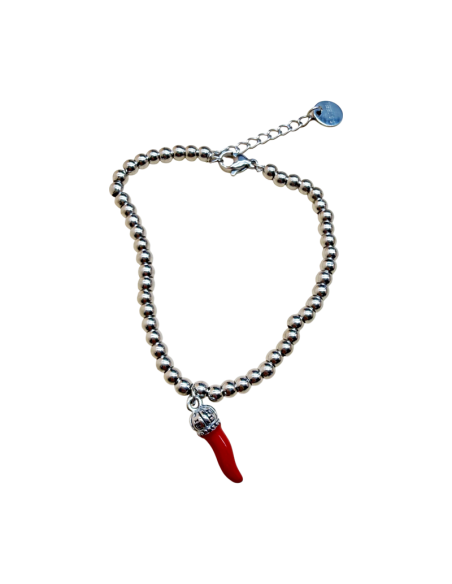 Bracciale con cornetto portafortuna