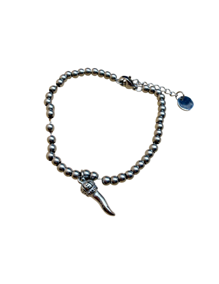 Bracciale con cornetto portafortuna
