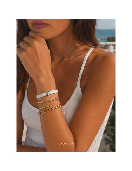 Bracciale cinturino personalizzato con iniziale