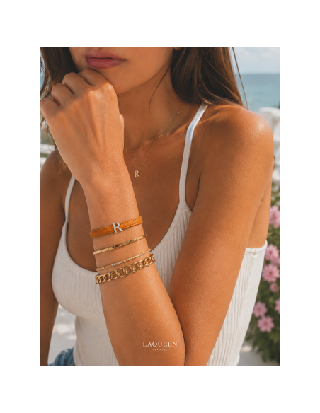 Bracciale cinturino personalizzato con iniziale