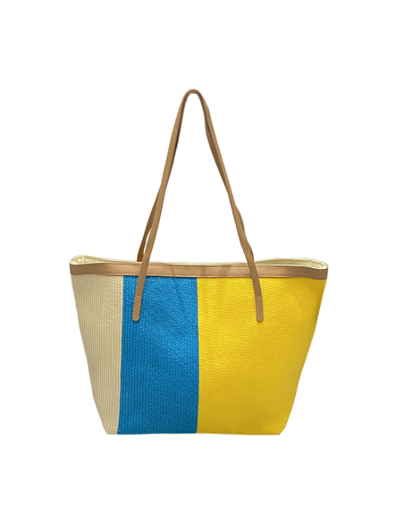 Borsa mare tote in canvas con cappello coordinato